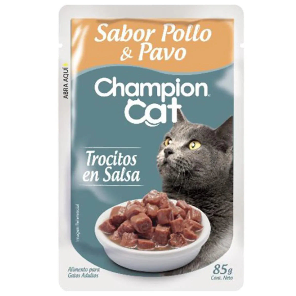 Mascotas - Champion Cat Trocitos En Salsa Pollo