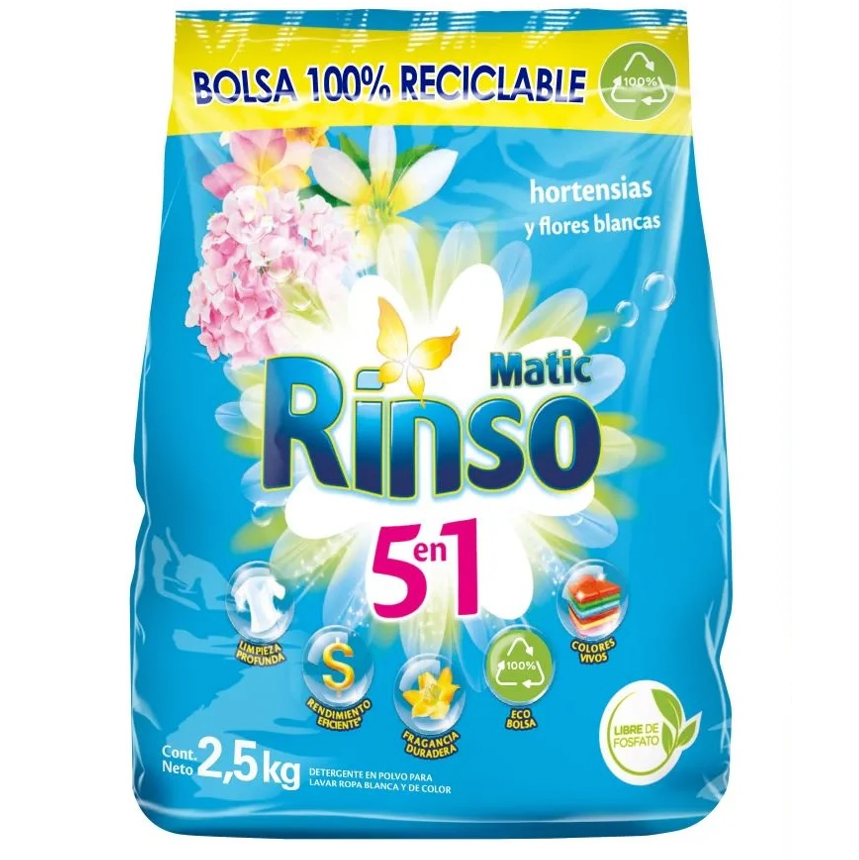Rinso - Matic 2.5 hortensias y flores