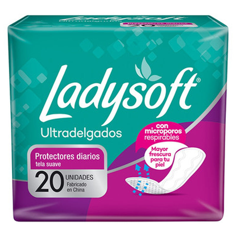 Ladysoft - Protectores Diarios Proteccion Ultradelgada 20 Unidades