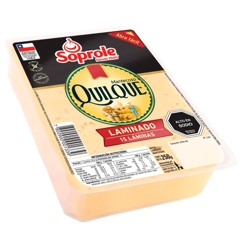 Soprole - Queso Quilque 15 Laminas