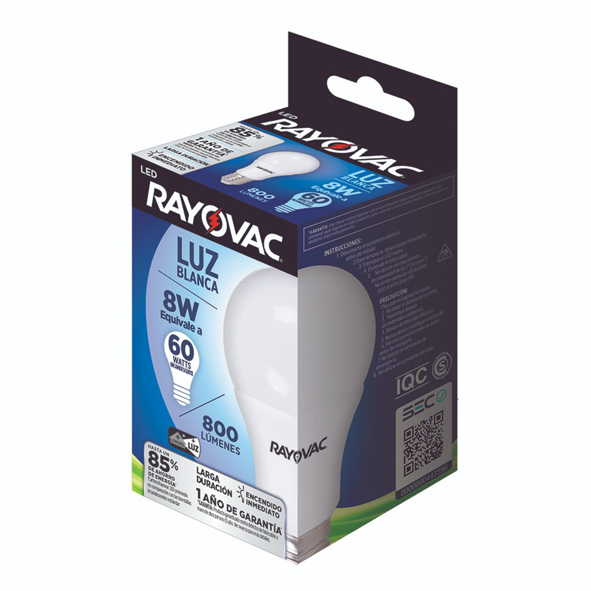 FERRETERIA - Rayovac 8W 750 LUMENES