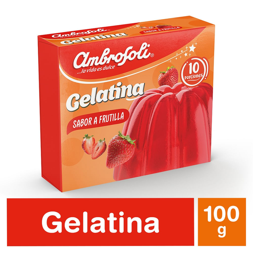Gelatina Sabor Frutilla 100 gr - 7802200361119