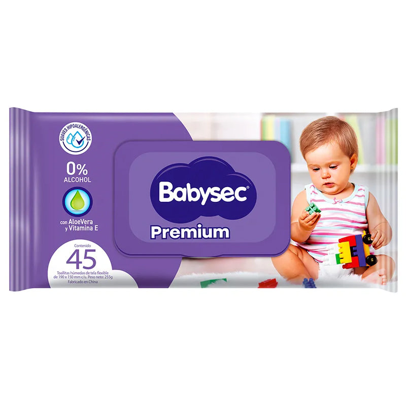 Babysec - Premium Toallitas Húmedas 45Un