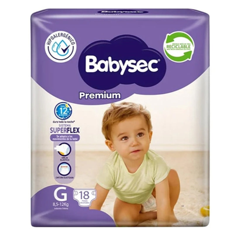 Babysec Premium - Pañales G X18