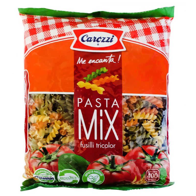 Carozzi - Pasta Mix Fusilli Tricolor 400Grs.