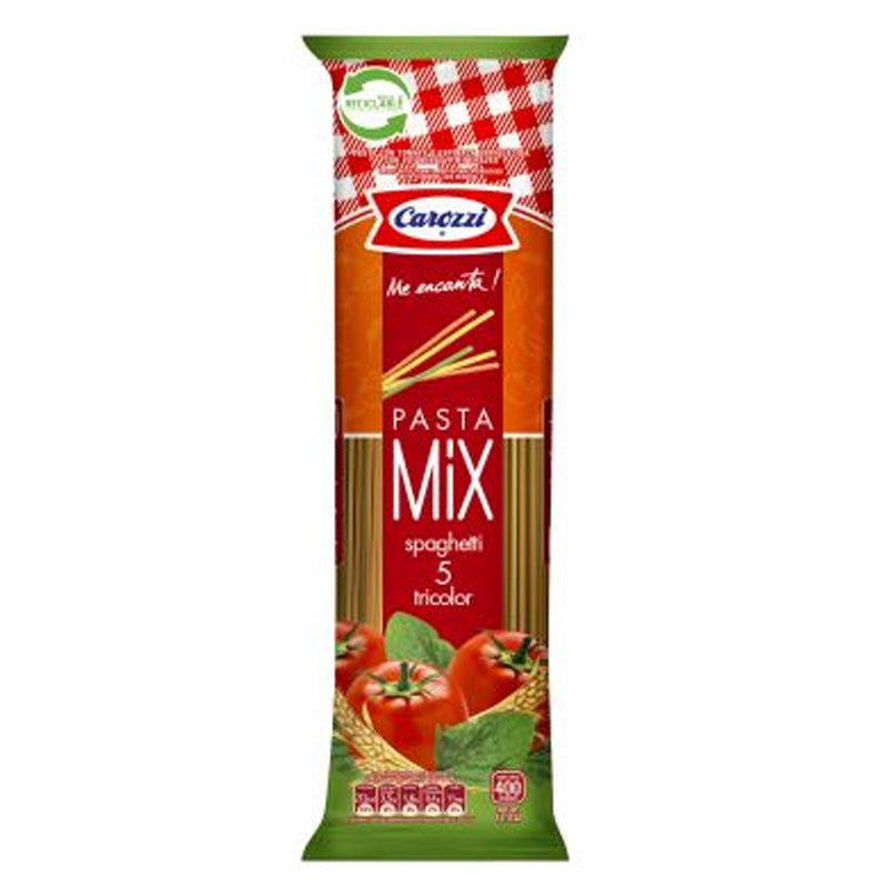 Carozzi - Pasta Mix Spaghetti N°5 Tricolor 400Grs
