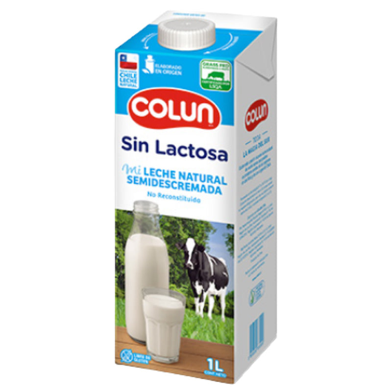 Colun - Leche Sin Lactosa Semi Descremada 1 Lt