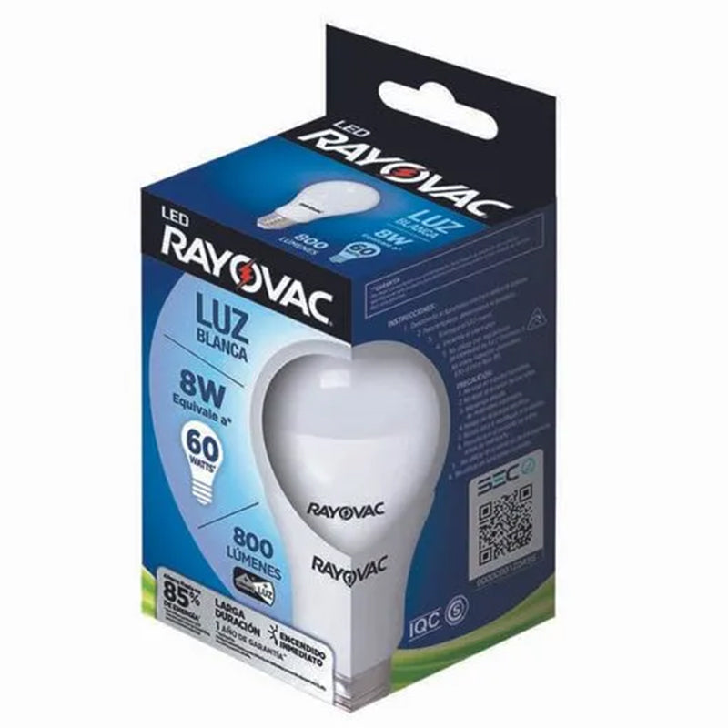 Ferreteria - Rayovac 8W   800 Lumenes