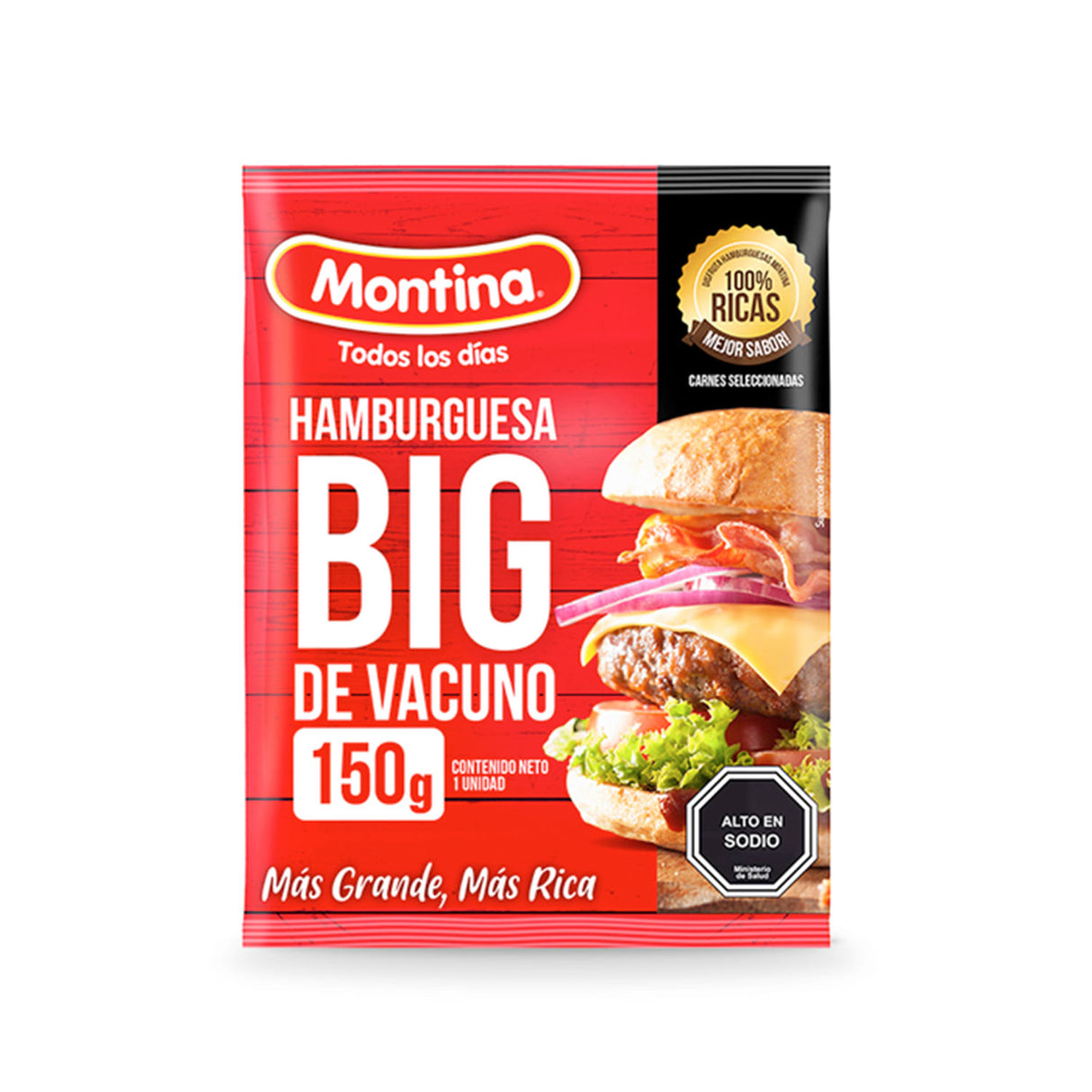 Hamburguesa Big Vacuno 150g - 7804115001883