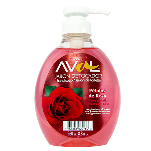 Jabon Liquido Aval - Petalos De Rosa 400ml.