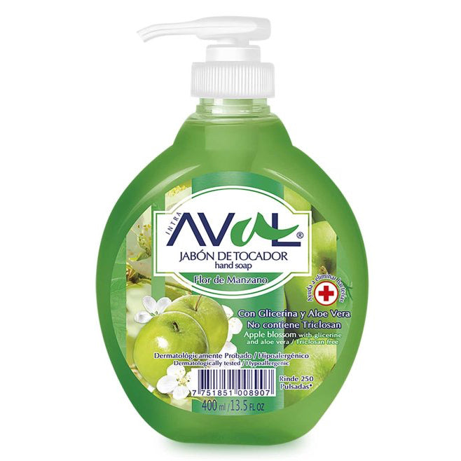 Jabon Liquido Aval - Flor De Manzano 400ml.