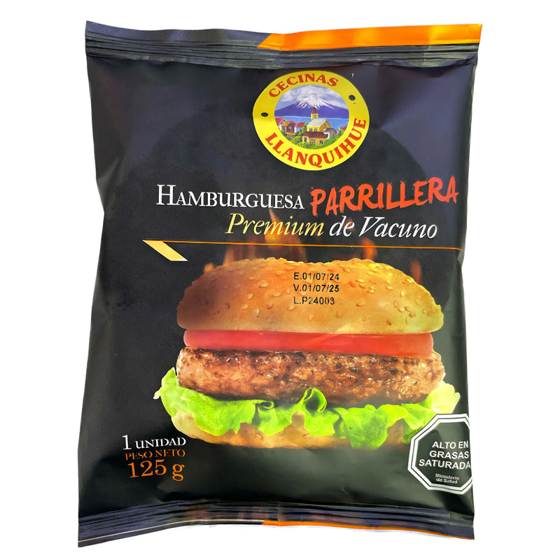 Llanquihue - Hamburguesa Parrillera Vacuno 125Grs.