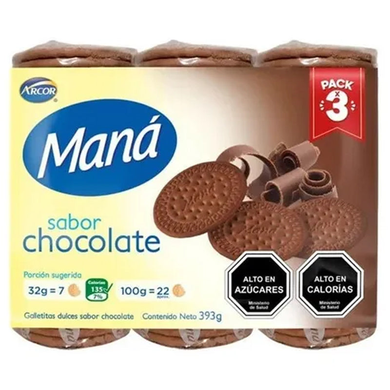 Maná - Sabor Chocolate Pack X3 393 Gr