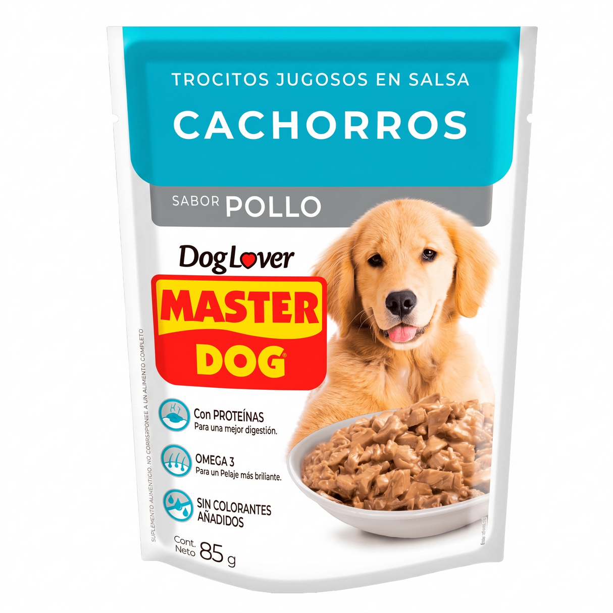 Master Dog - Trocitos Jugosos Para Cachorro Sabor Pollo 85gr.