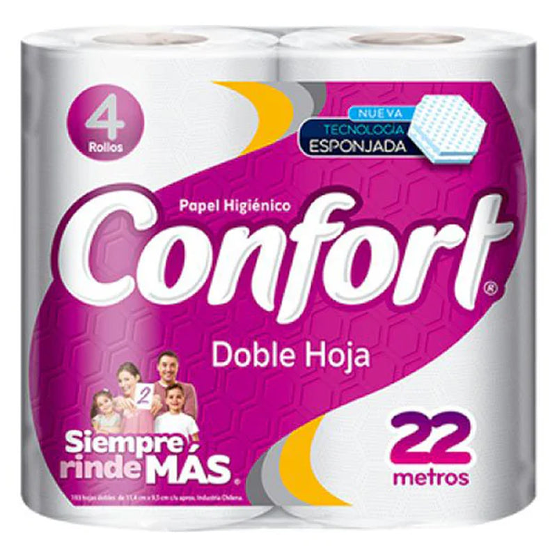 Papel Higiénico - 4 Rollos 22 Mtrs.