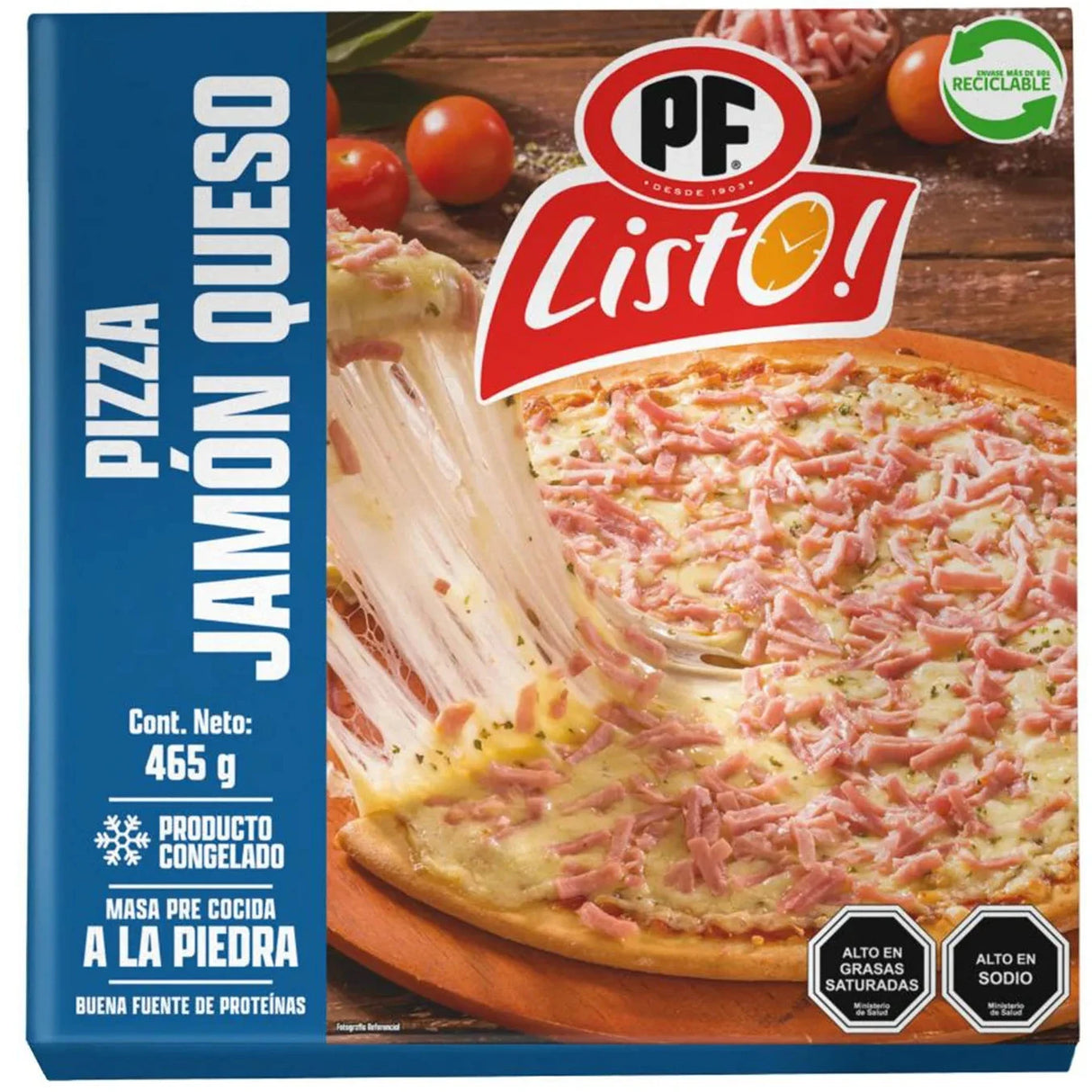 Pf - Pizza Jamon Queso Caja 465G