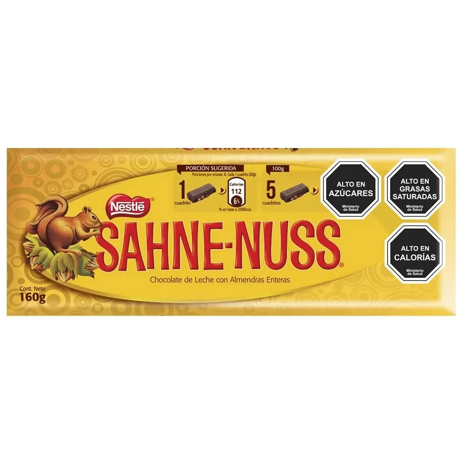 Sahne-Nuss - Chocolate Almendras 160 Gr
