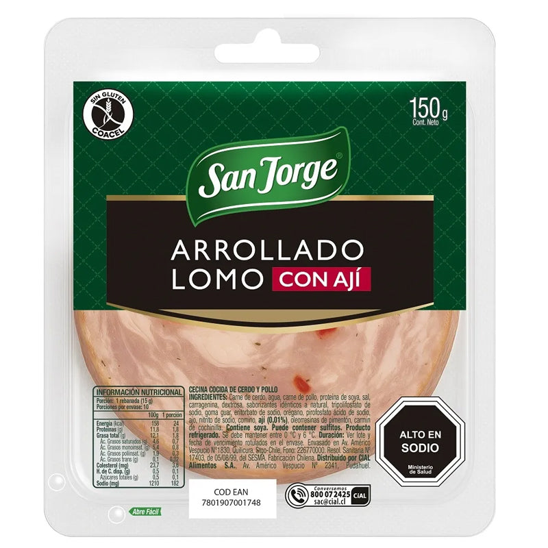 San Jorge - Arrollado  Lomo Aji 150G