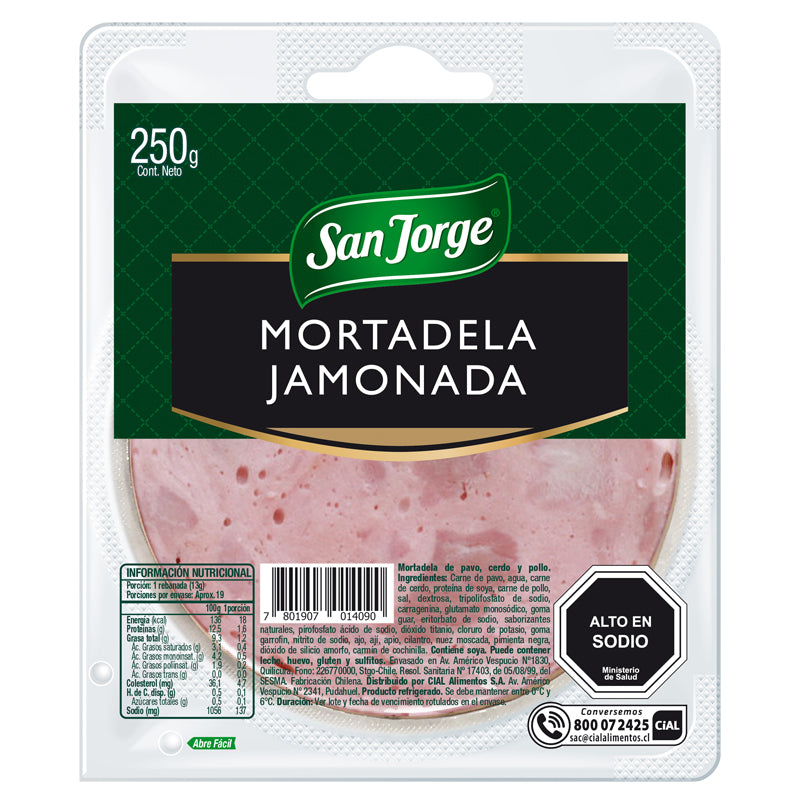 San Jorge - Mortadela Jamonada 250G