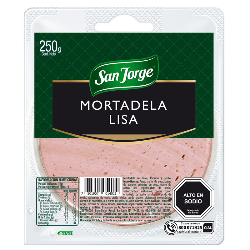San Jorge - Mortadela lisa 250gr