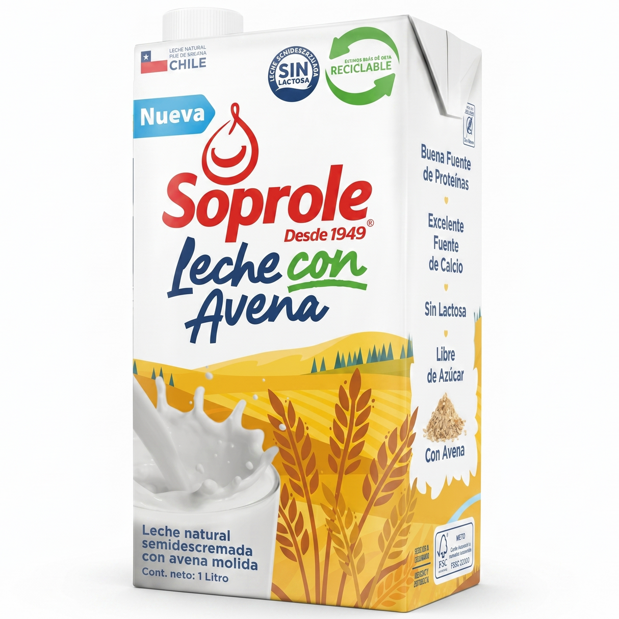 Soprole - Leche Con Avena 1L