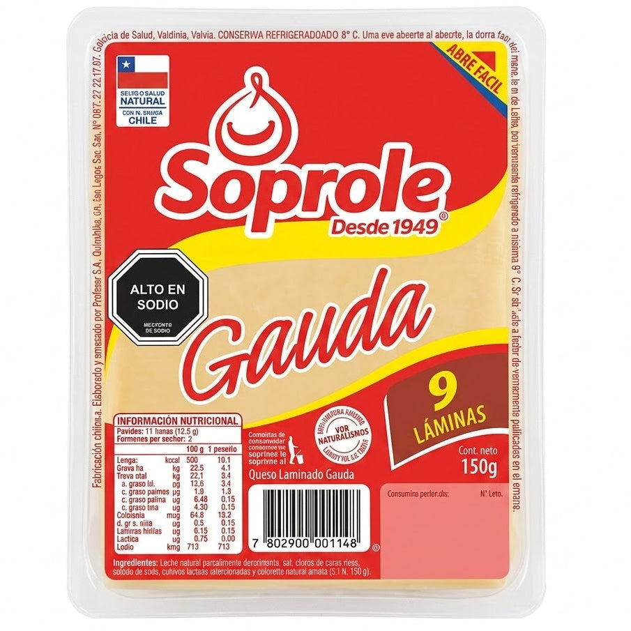 Soprole - Queso Gauda 150 Gr