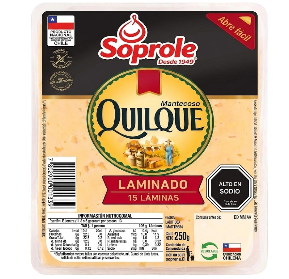 Soprole - Queso Quilque 15 Laminas