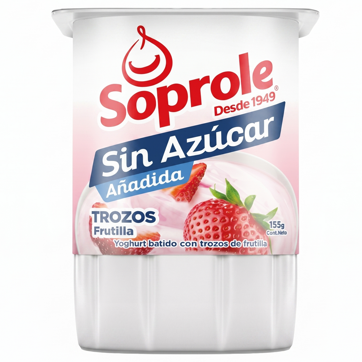 Soprole - Sin Azucar Trozos Frutilla 155G
