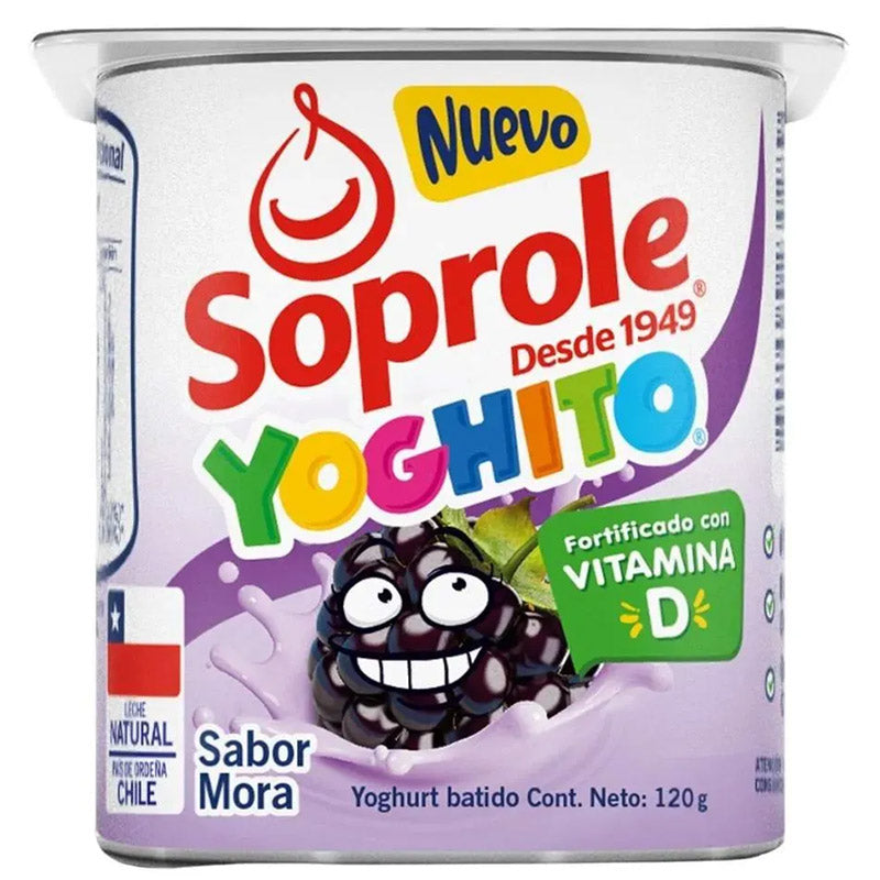 Soprole - Yogrt Sabor Mora 120 Gr