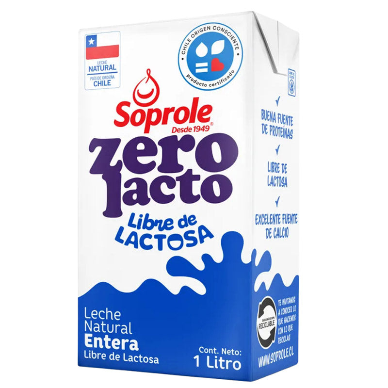 Soprole - Leche Zerolacto Semidescremada 1Lt.