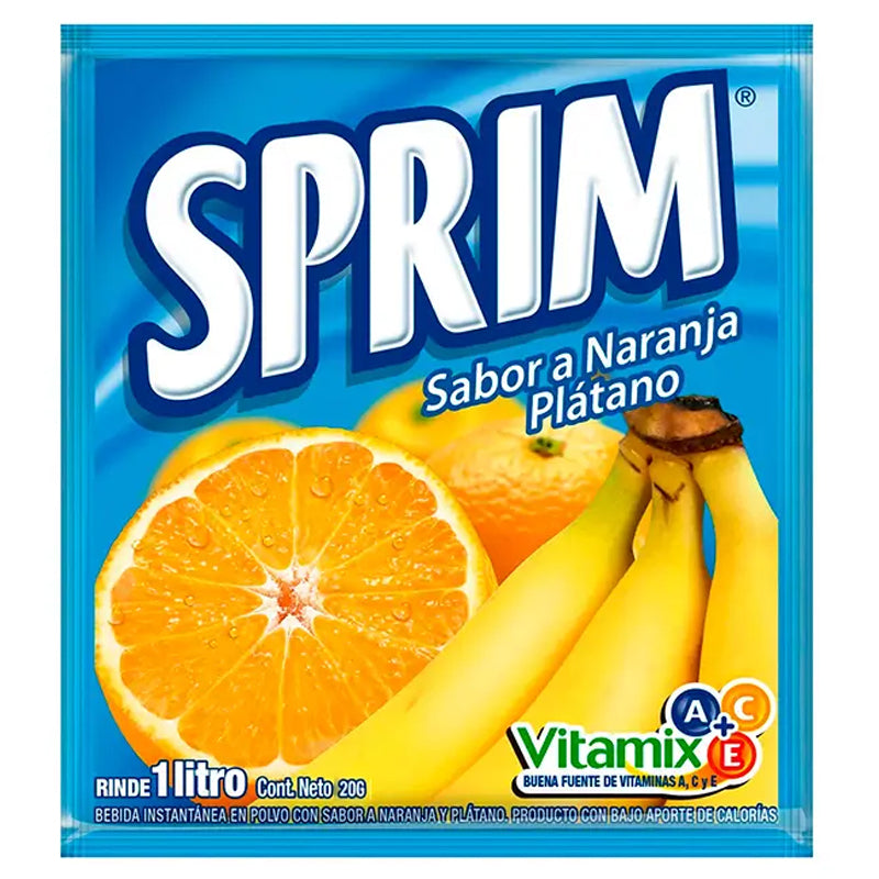 Sprim - Jugo En Polvo Naranja Platano 20Grs.