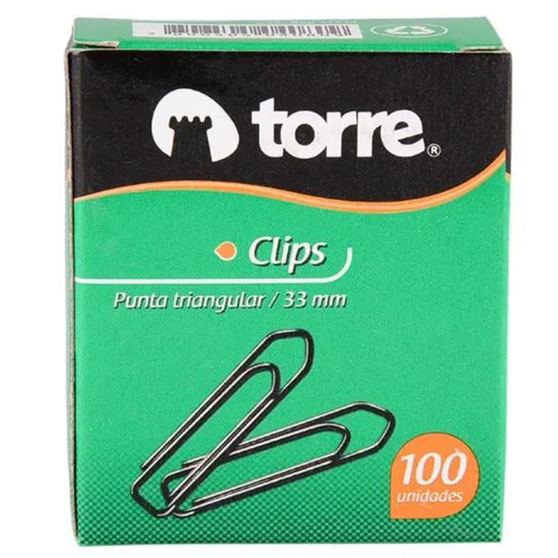 Utiles Escolares - Clips 100 Uds. Torre