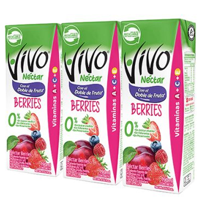 Vivo Nectar - Berries 190Ml X3