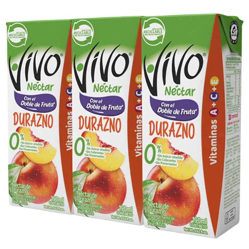 Vivo Nectar - Durazno 190Ml  X3