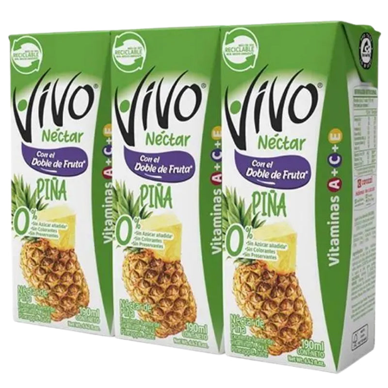 Vivo Nectar - Piña 190Ml X3