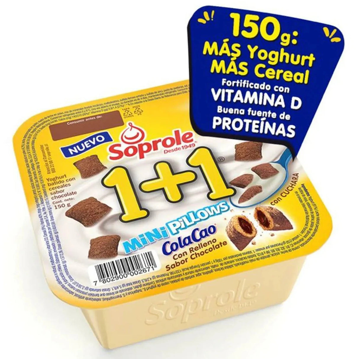 Soprole - 1+1 Mini Pillows Colacao 150G