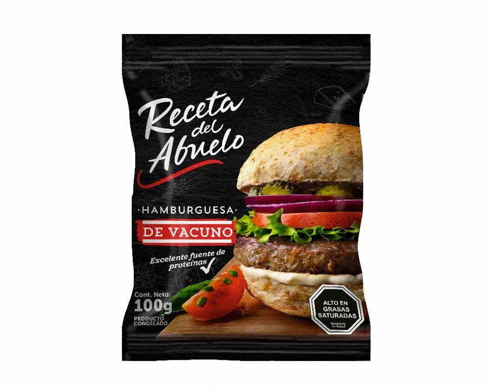 Hamburguesa Vacuno Receta 100gr - 7801930010380