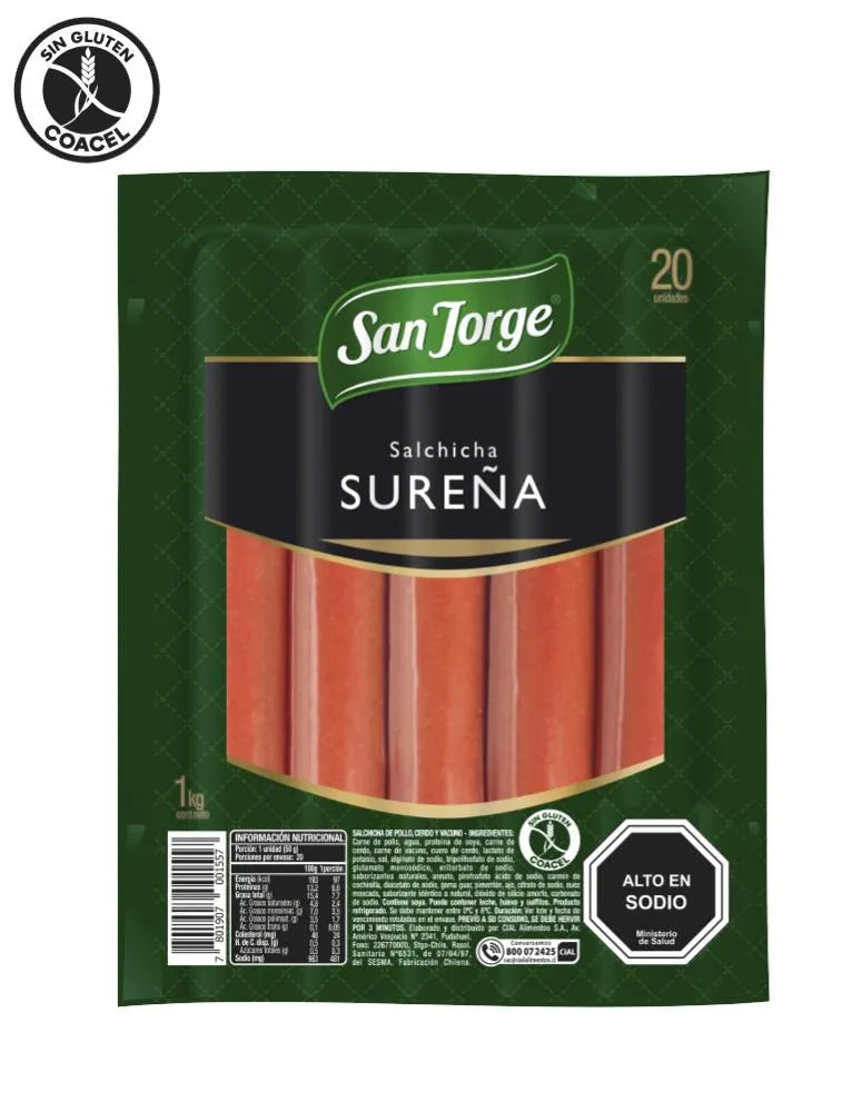 Salchicha Sureña 1kg - 7801907001557