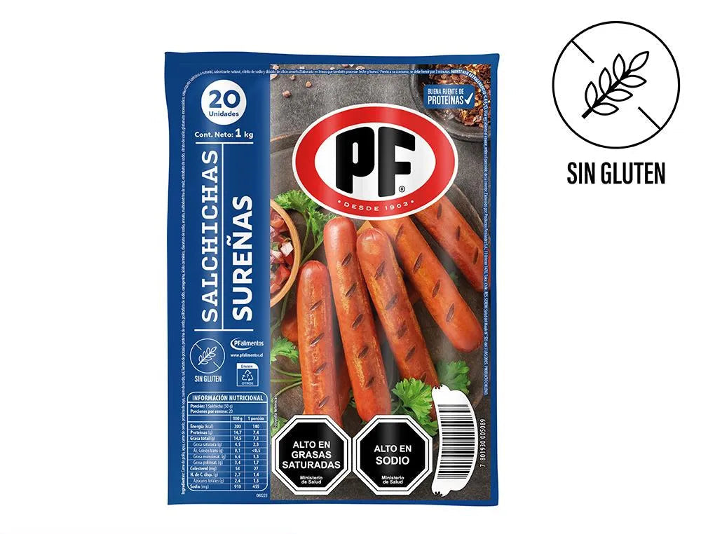 Salchichas Sureñas 1 kg - 7801930005089