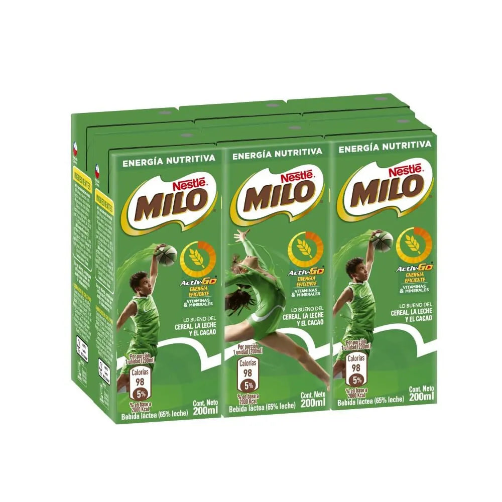 Leche Milo x6 200 cc - 7802950106206