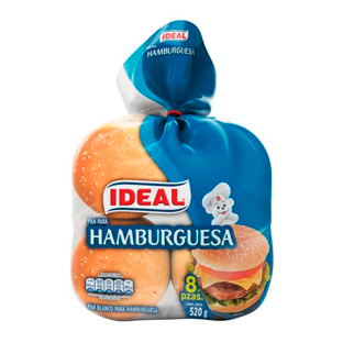 Ideal - Pan Hamburguesa X8 Unid